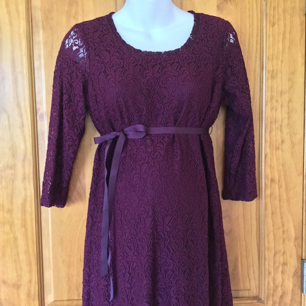 Maternity lace overlay dress